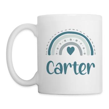 Carter Name Regenbogen - Tasse - Weiß - Links