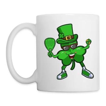 Padel Baby Shamrock St Patrick's Day Outfit - Tasse - Weiß - Links