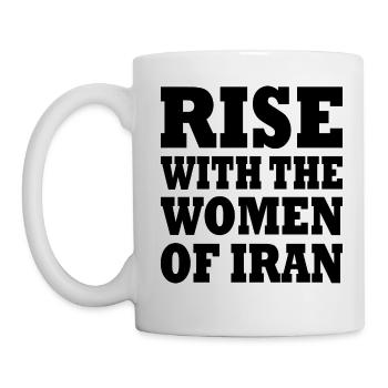 Rise with the women of iran - Mug blanc - blanc - Gauche