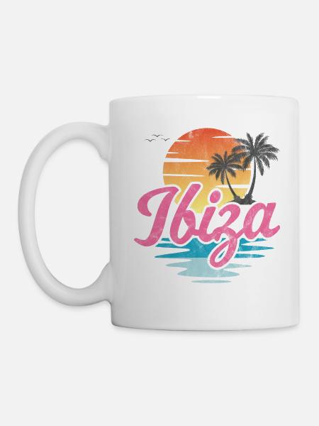 Strand von Ibiza - Tasse - Weiß