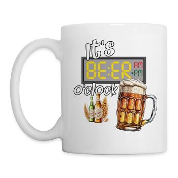 It's beer o'clock - Mug - white - Left