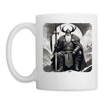 Proud Viking with Horns Helmet - Mug - white - Left