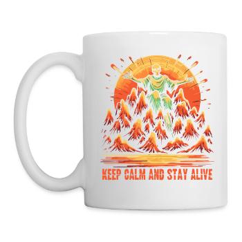 Restez calme et restez en vie - Mug blanc - blanc - Gauche