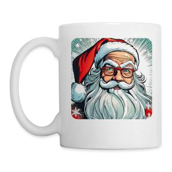 Funny Santa Claus with glasses - Mug - white - Left