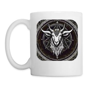 Gothik Ziege - Tasse - Weiß - Links