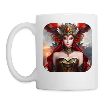 Mystische Fantasy Frau - Tasse - Weiß - Links