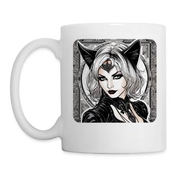 Cool Gothic Anime Girl - Mug - white - Left