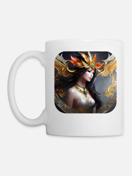 Wunderschöne Fantasy Elfe - Tasse - Weiß