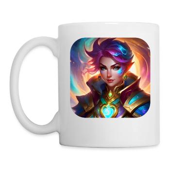 Coole Fantasy Frau - Tasse - Weiß - Links