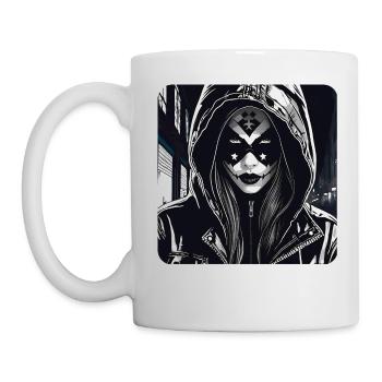 Fille Cyberpunk Cool - Mug blanc - blanc - Gauche