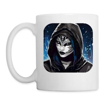 Fille Cyberpunk Cool - Mug blanc - blanc - Gauche
