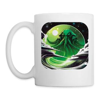 Immortal Cthulhu monster in space - Mug - white - Left