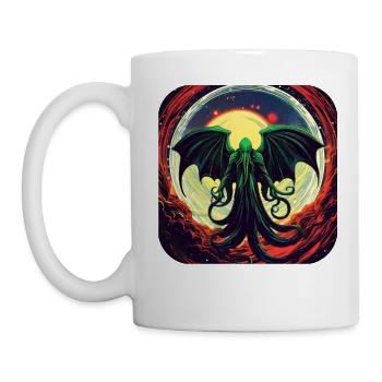 Unsterbliches Cthulhu Monster im Universum - Tasse - Weiß - Links