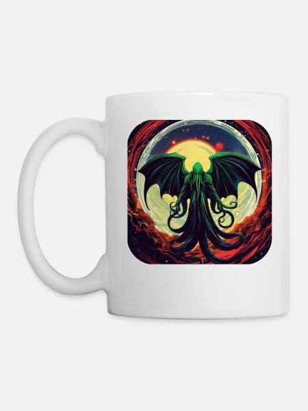 Unsterbliches Cthulhu Monster im Universum - Tasse - Weiß