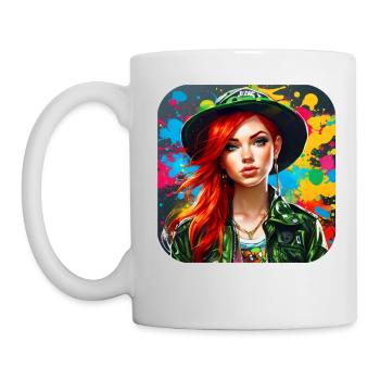 Cool irish redhead girl - Mug - white - Left