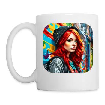 Cool irish redhead girl - Mug - white - Left