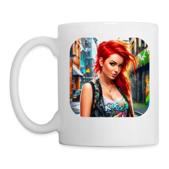Cool Irish redhead girl - Mug - white - Left