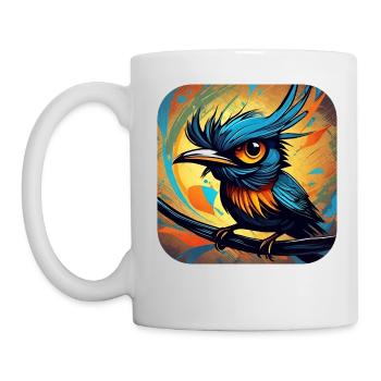 Lustiger kleiner Vogel - Tasse - Weiß - Links