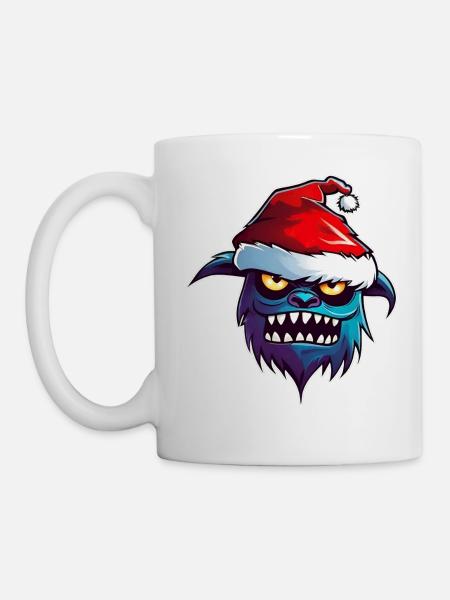 Ugly Christmas Monster - Tasse - Weiß