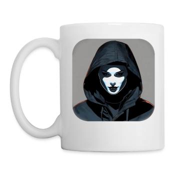 Fille gothique en sweat à capuche - Mug blanc - blanc - Gauche