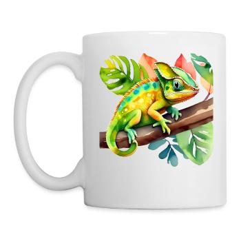 Doux caméléon - Mug blanc - blanc - Gauche