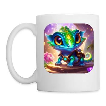 Mignon petit lézard fantastique - Mug blanc - blanc - Gauche