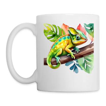 Cute little chameleon - Mug - white - Left