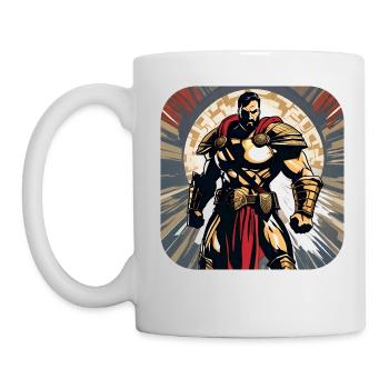 Stolzer Sparta Krieger - Tasse - Weiß - Links