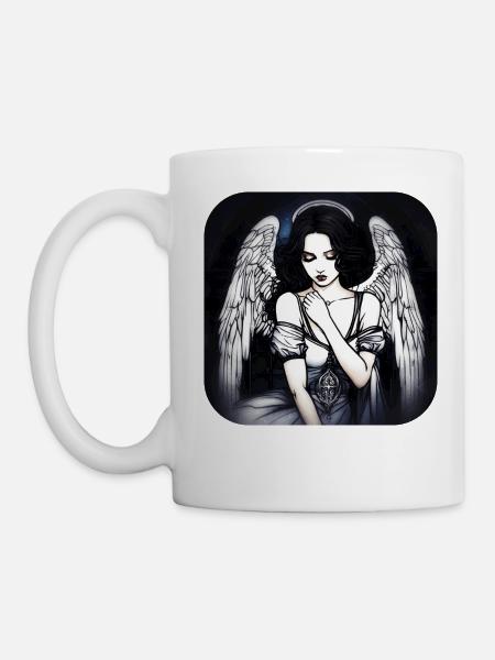 Cooles Gothik Engel - Tasse - Weiß