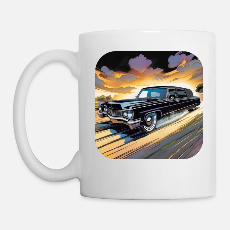 Cool Vintage Hearse - Mug - white