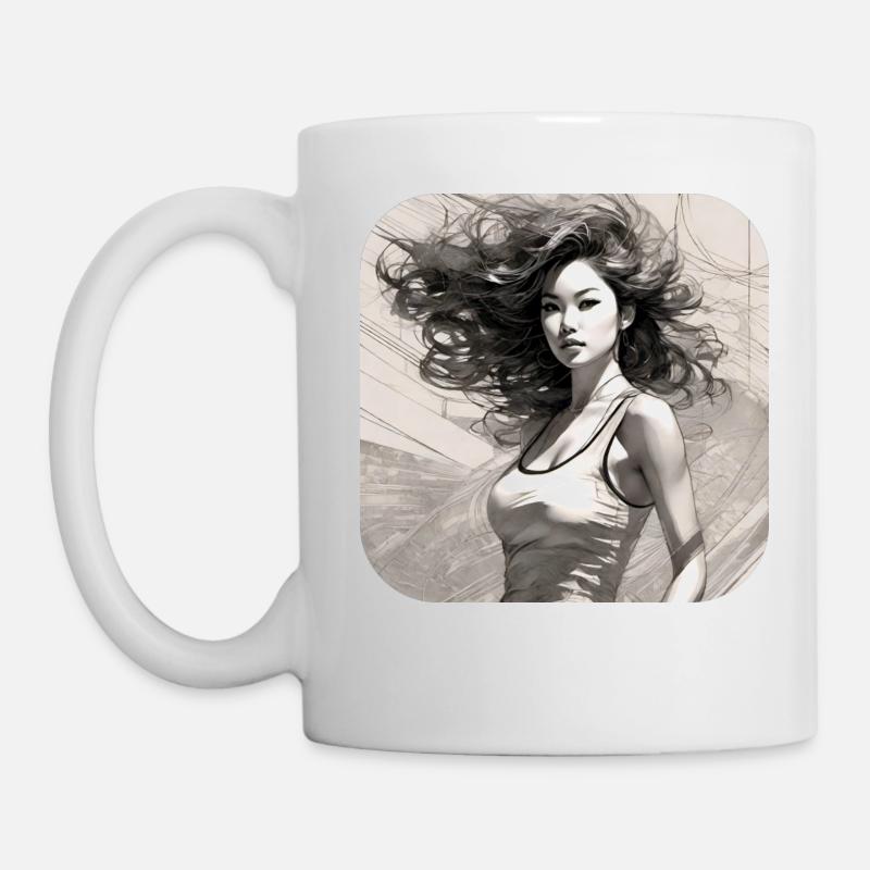 Fille cool - Mug blanc - blanc