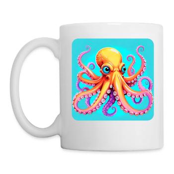 Pieuvre fraîche I - Mug blanc - blanc - Gauche