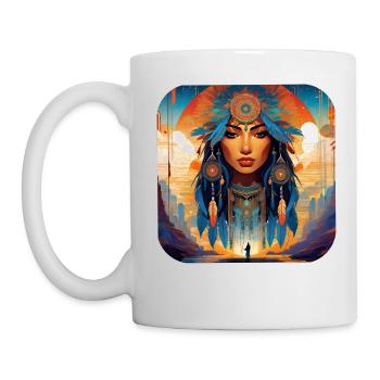 Mystic Shaman with Feathers VI - Mug - white - Left