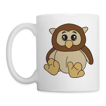 Kleine süße Eule - Tasse - Weiß - Links