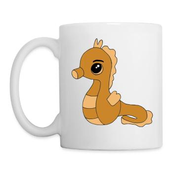 Knuffiges Seepferdchen - Tasse - Weiß - Links