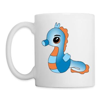 Knuffiges Seepferdchen - Tasse - Weiß - Links