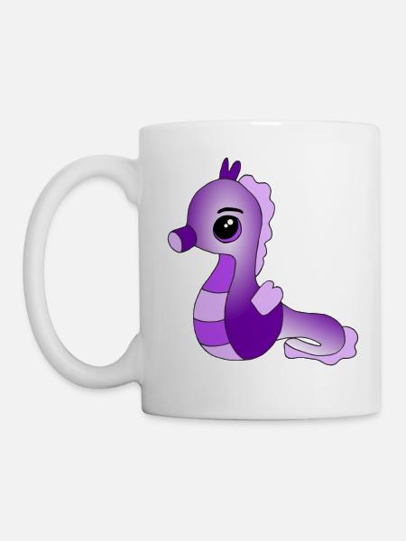 Knuffiges Seepferdchen - Tasse - Weiß