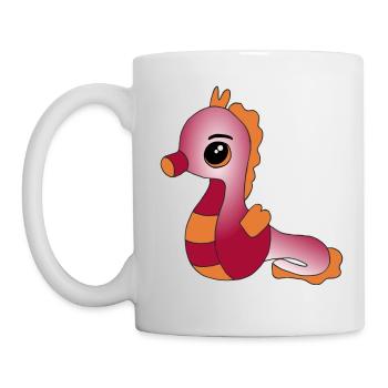 Knuffiges Seepferdchen - Tasse - Weiß - Links