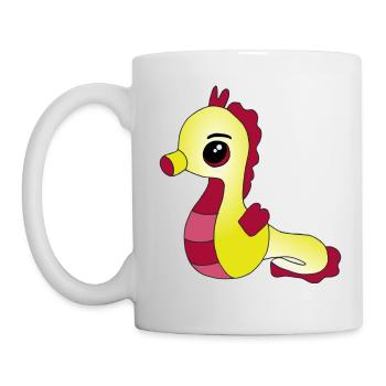 Knuffiges Seepferdchen - Tasse - Weiß - Links