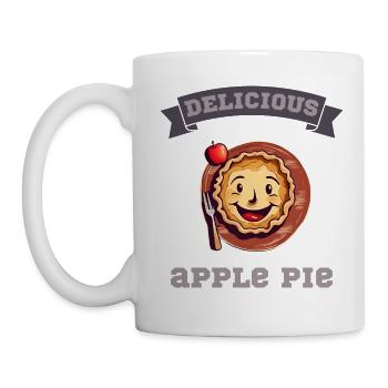 Cooking dessert with red apple - Mug - white - Left