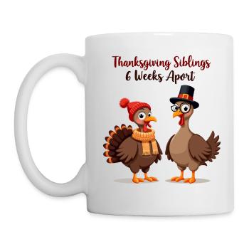 Thanksgiving Siblings - Mug - white - Left
