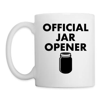 Ouvre-bocal officiel - Mug blanc - blanc - Gauche
