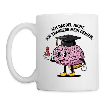 I don't daddle, I train my brain - Mug - white - Left