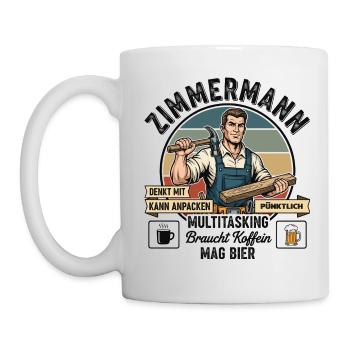Der Zimmermann - Tasse - Weiß - Links