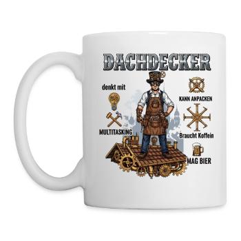 The Steampunk Roofer - Mug - white - Left