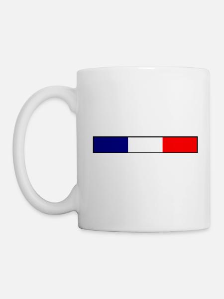 Frankreich Flagge - Tasse - Weiß