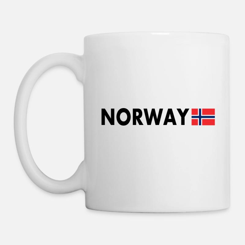 Norwegen flagge - Tasse - Weiß