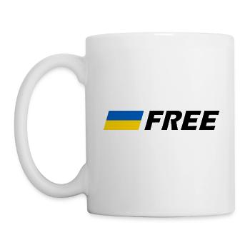 Free ukraine - Tasse - Weiß - Links