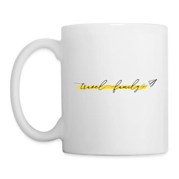 Lettrage familial Voyage Design minimaliste - Mug blanc - blanc - Gauche