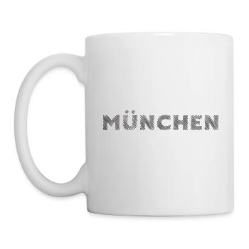 Munich Bavière Allemand Ville Hatching lettrage - Mug blanc - blanc - Gauche